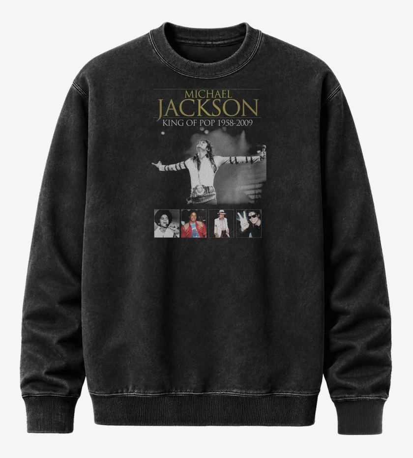 Poleron Polo Acid Wash Michael Jackson King Of Pop 