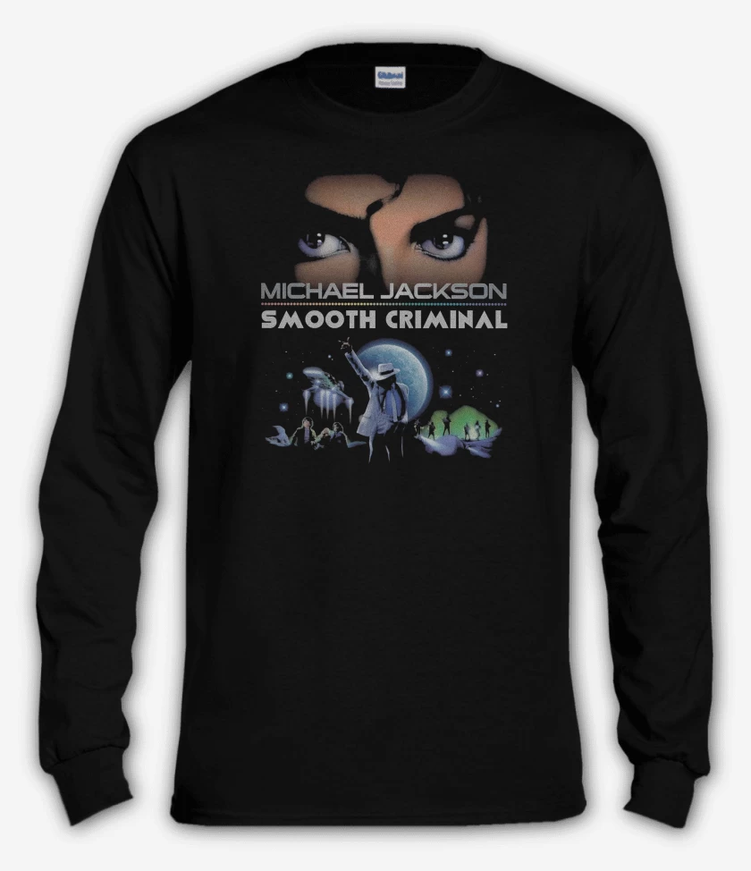 Polera manga larga Negro de Michael Jackson Smooth Criminal 