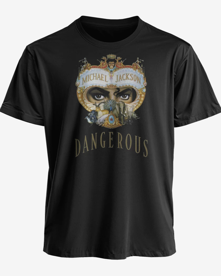 Polera premium Negro de Michael Jackson Danguerous 