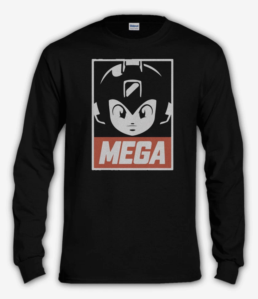 Polera manga larga Negro de Mega