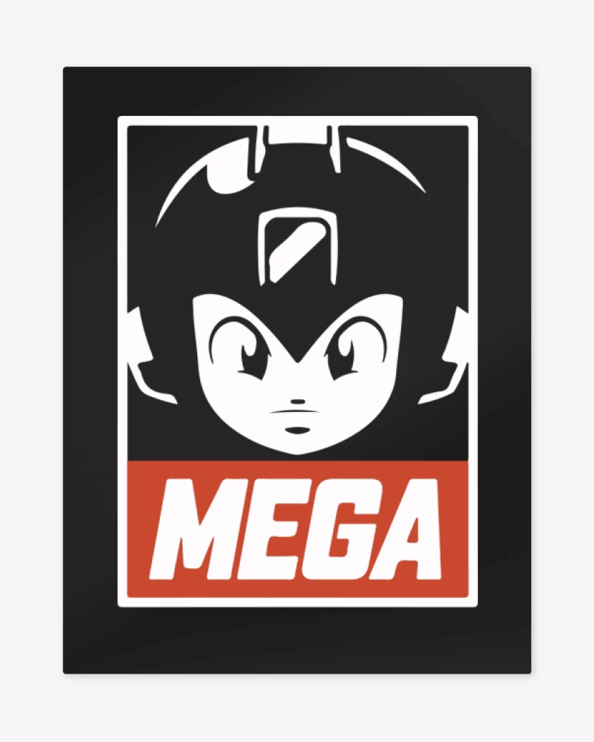 Print metalico Negro de Mega