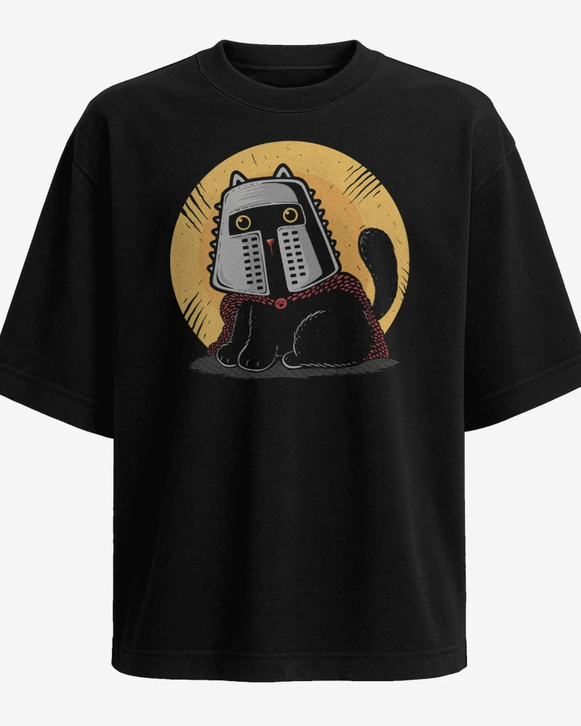Polera Oversize Gatito Medieval