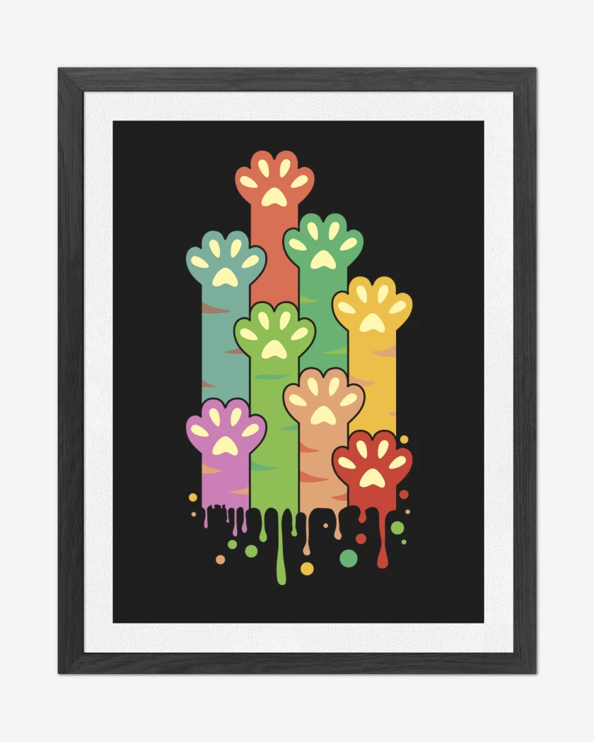 Cuadro decorativo Negro de Patitas Gatunas