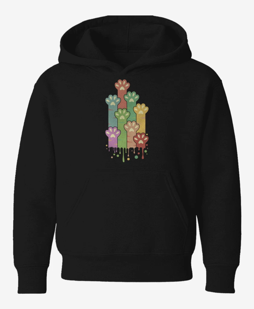 Poleron de niño Negro de Patitas Gatunas