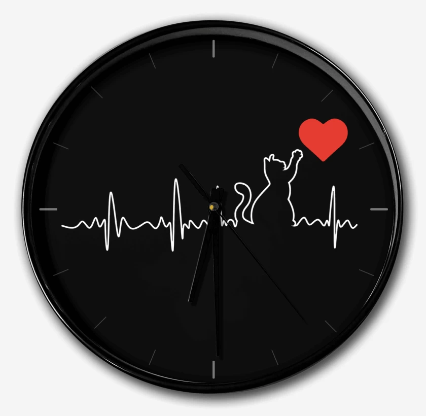 Reloj Negro de Gatito Pulso