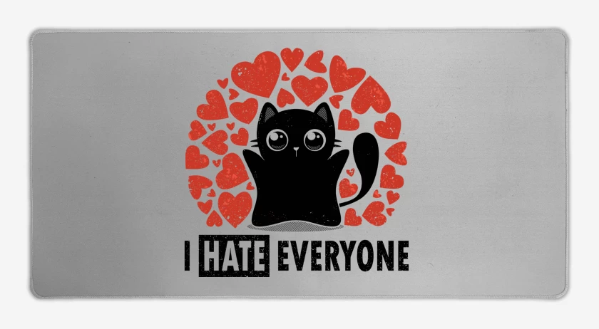 Mouse pad Gamer I Hate Everyone