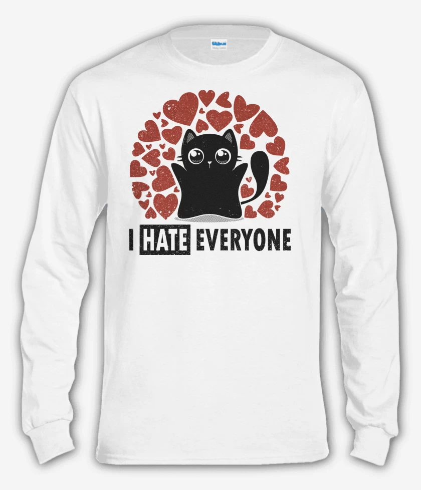 Polera manga larga Blanco de I Hate Everyone