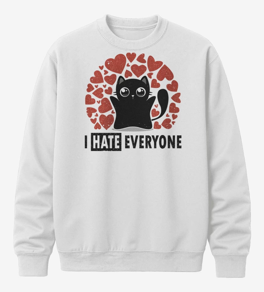 Poleron polo Blanco de I Hate Everyone
