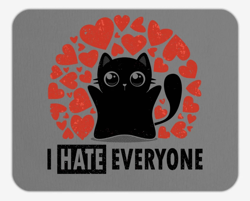 Mousepad Gris Melange de I Hate Everyone