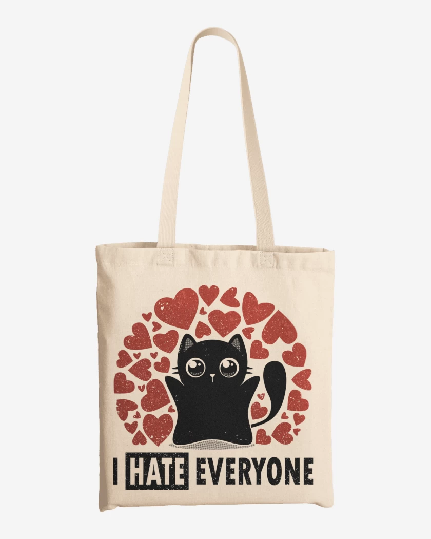 Totebag I Hate Everyone