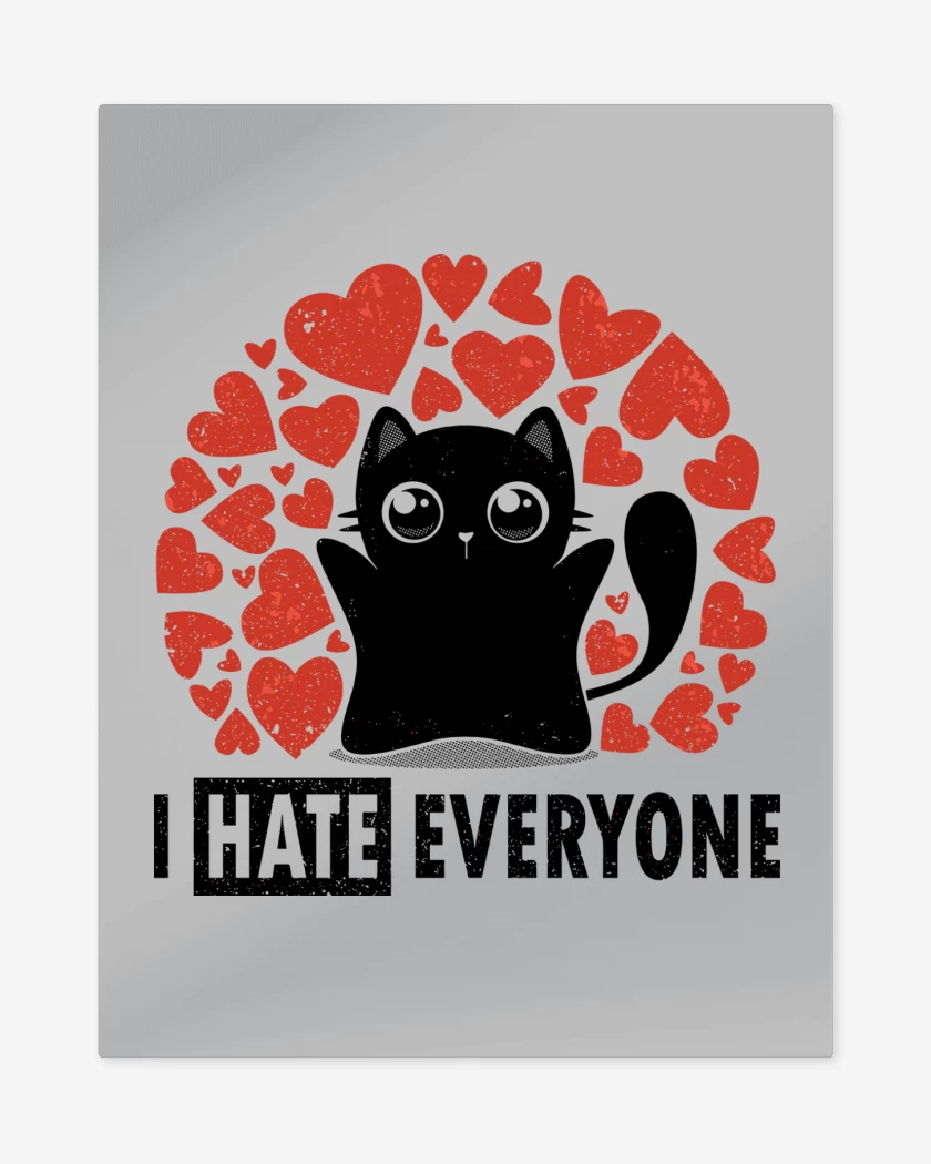 Print metalico Gris Melange de I Hate Everyone