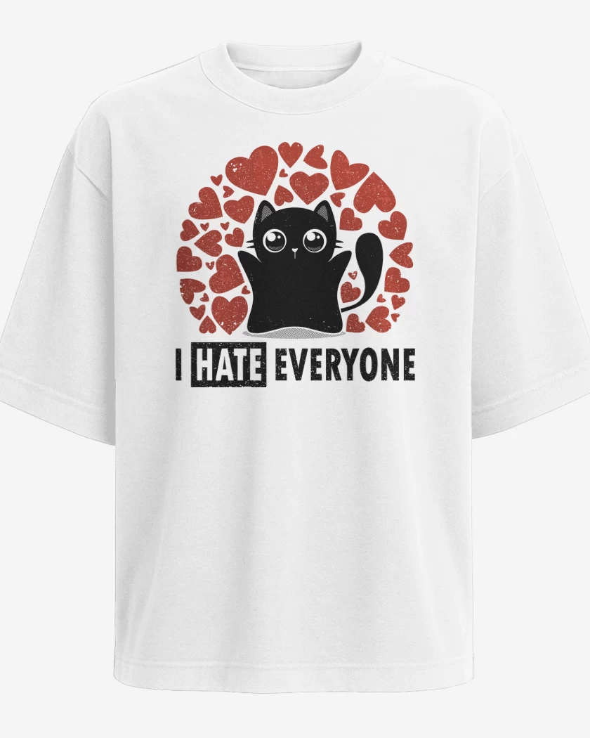 Polera Oversize I Hate Everyone