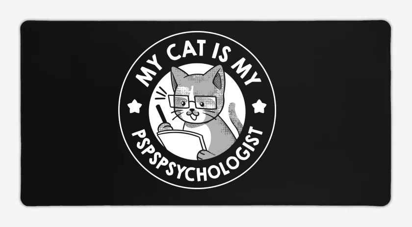 Mouse pad Gamer Negro de Pspspsicologo
