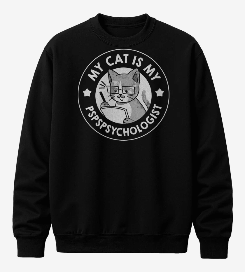 Poleron polo Negro de Pspspsicologo