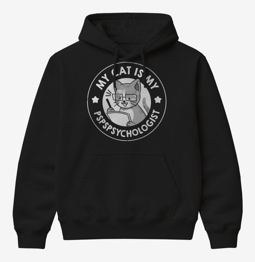 Poleron Canguro básico Negro de Pspspsicologo