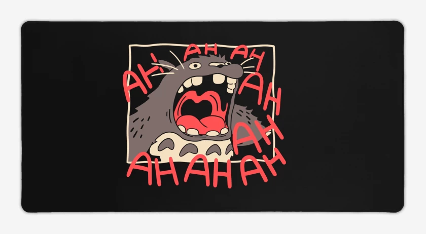 Mouse pad Gamer Negro de TOTORO RISA