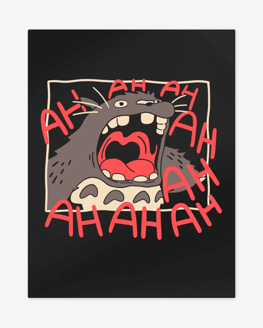 Print metalico Negro de TOTORO RISA