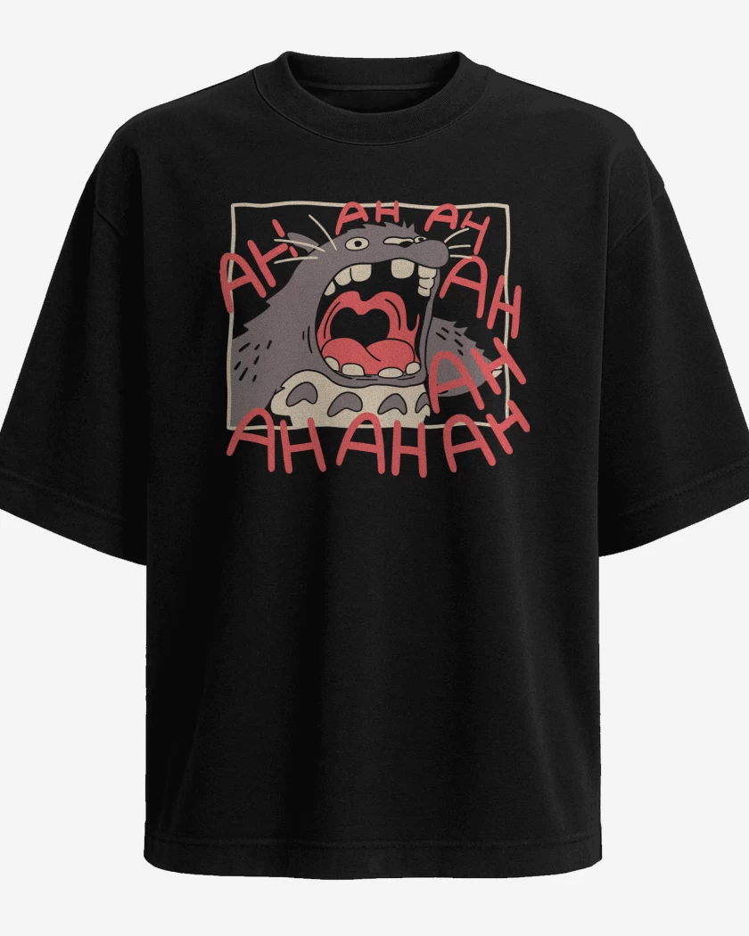Polera Oversize Negro de TOTORO RISA