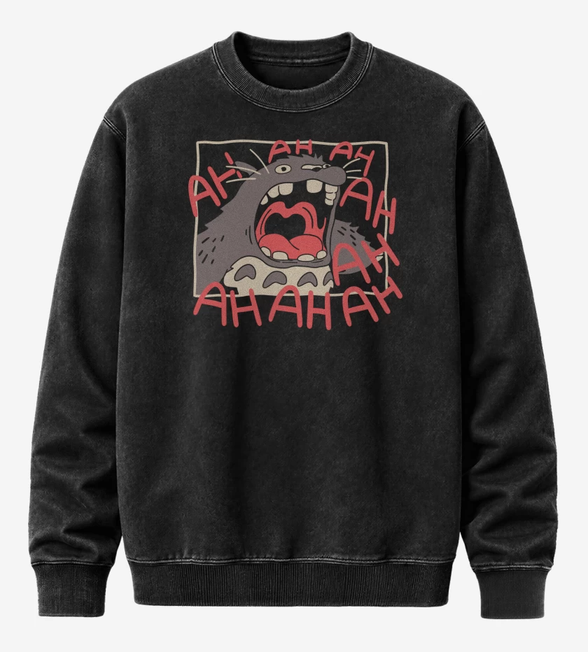 Poleron Polo Acid Wash Negro de TOTORO RISA