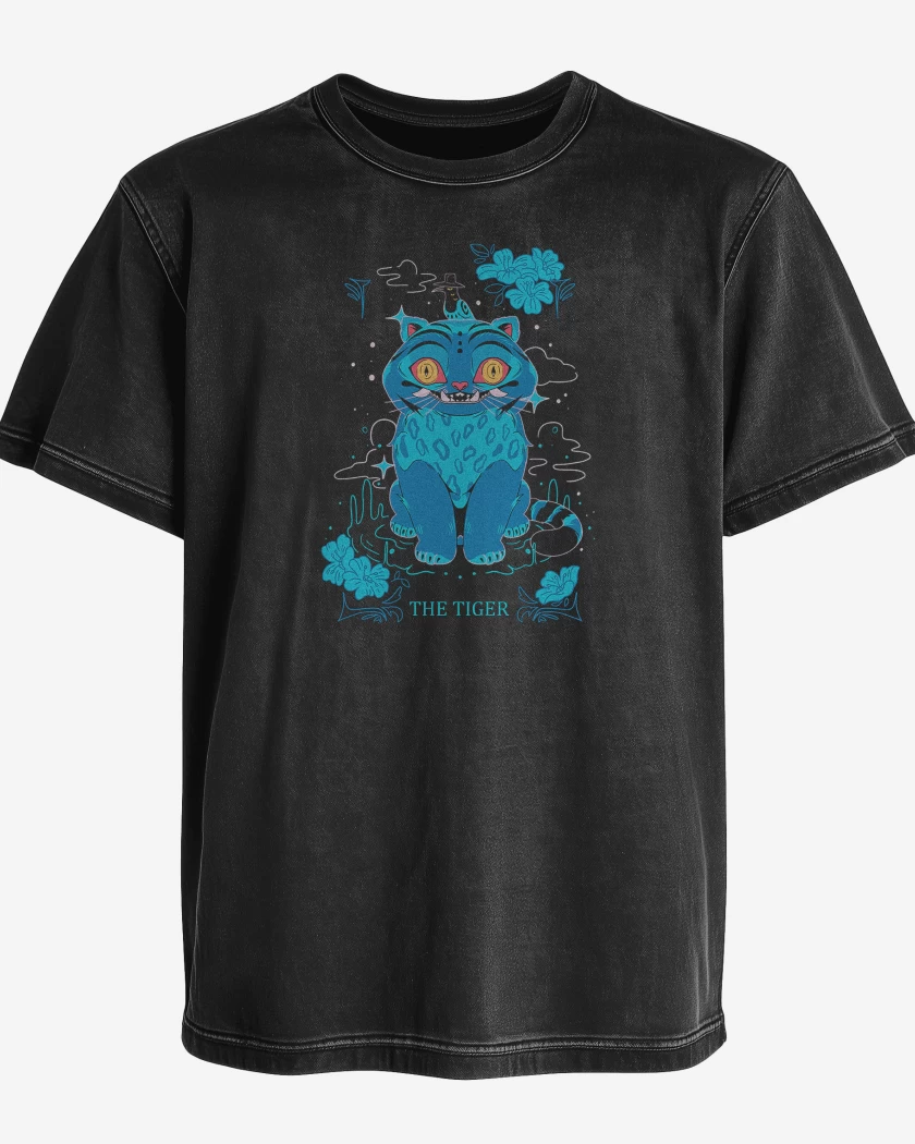Polera desgastada Negro de El Tigre 