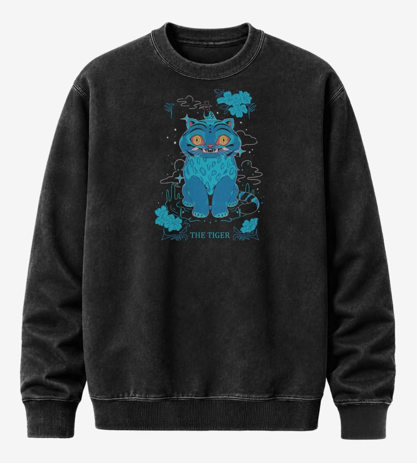 Poleron Polo Acid Wash Negro de El Tigre 