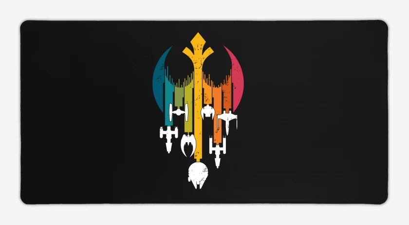 Mouse pad Gamer Negro de Rebel Arcoiris