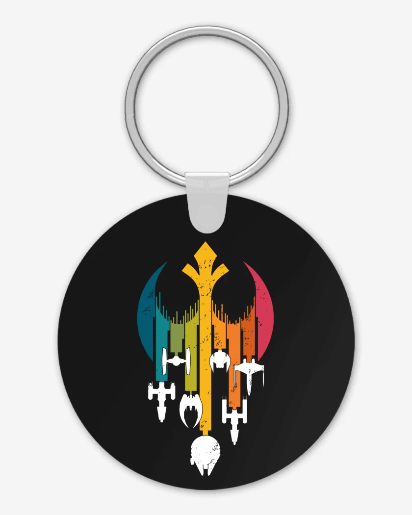 Llavero Negro de Rebel Arcoiris