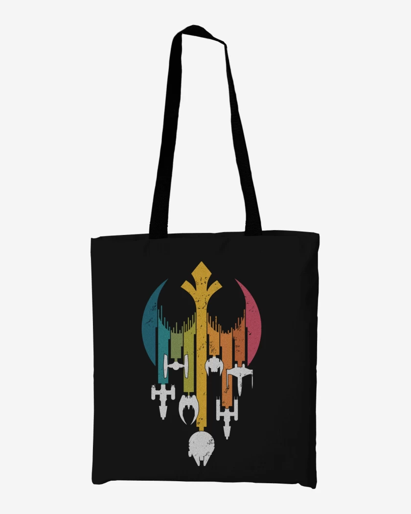Totebag Negro de Rebel Arcoiris