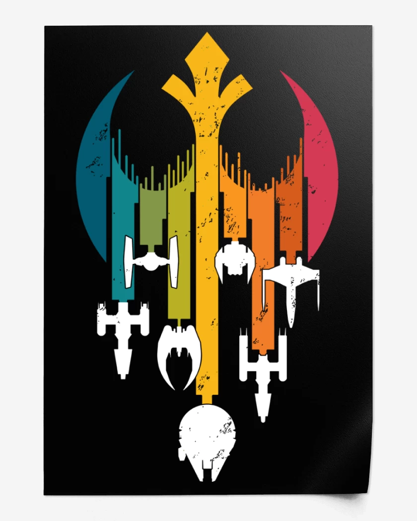 Print Negro de Rebel Arcoiris