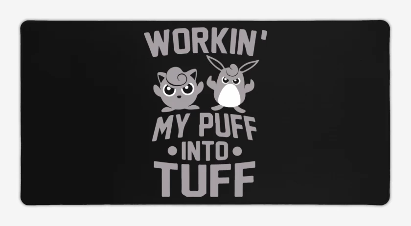 Mouse pad Gamer Negro de Puff