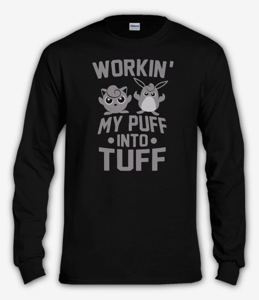 Polera manga larga Negro de Puff