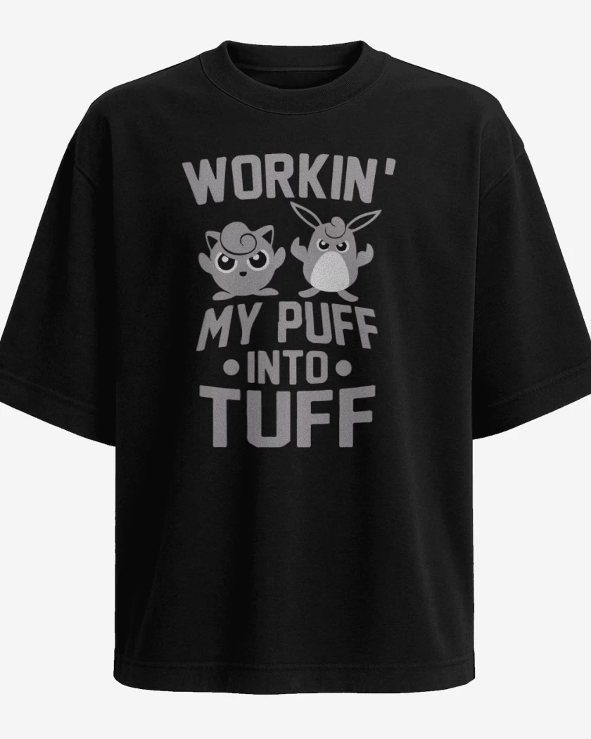 Polera Oversize Negro de Puff