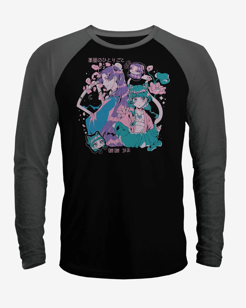 Polera Raglan Negro / Negro Heather de Diario de la Boticaria