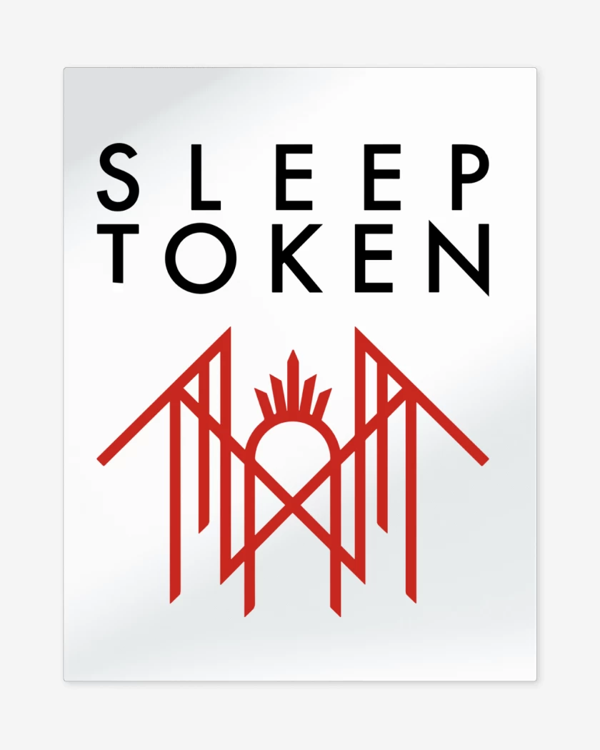 Print metalico Blanco de Sleep Tokken Logo  
