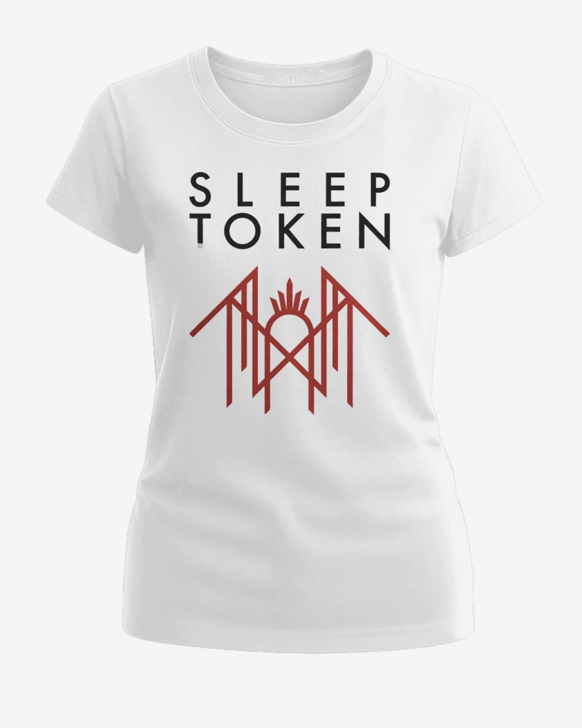 Polera de Mujer Blanco de Sleep Tokken Logo  