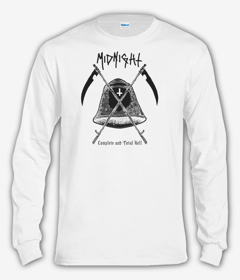 Polera manga larga Blanco de Midnight Complete and Total Hell