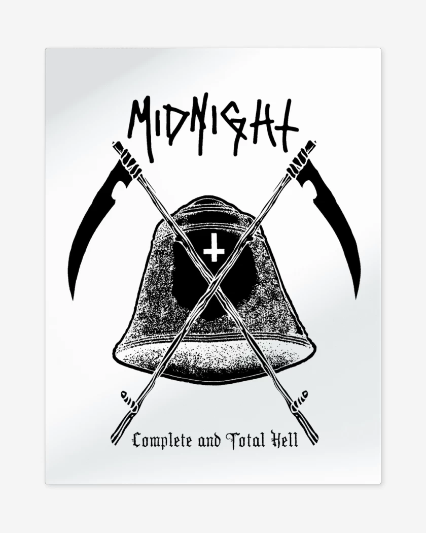 Print metalico Blanco de Midnight Complete and Total Hell