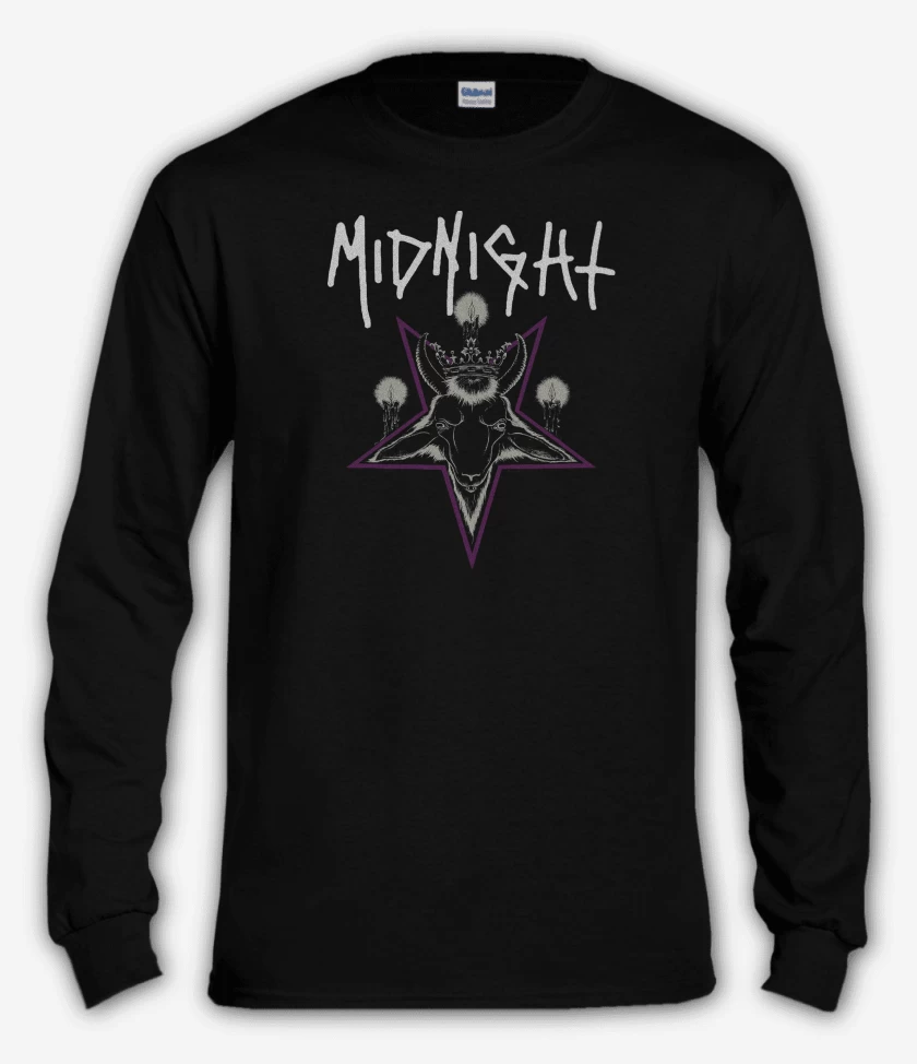 Polera manga larga Negro de Midnight Satanic