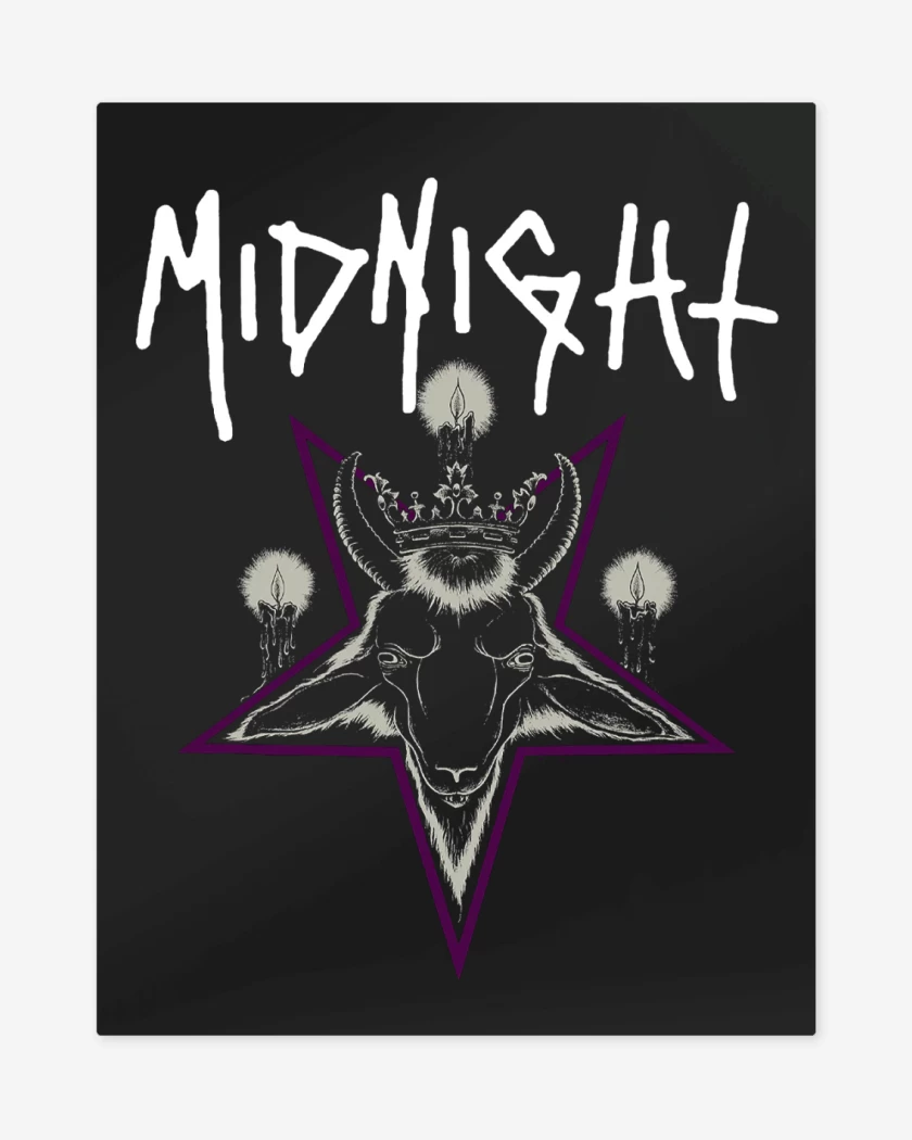 Print metalico Negro de Midnight Satanic
