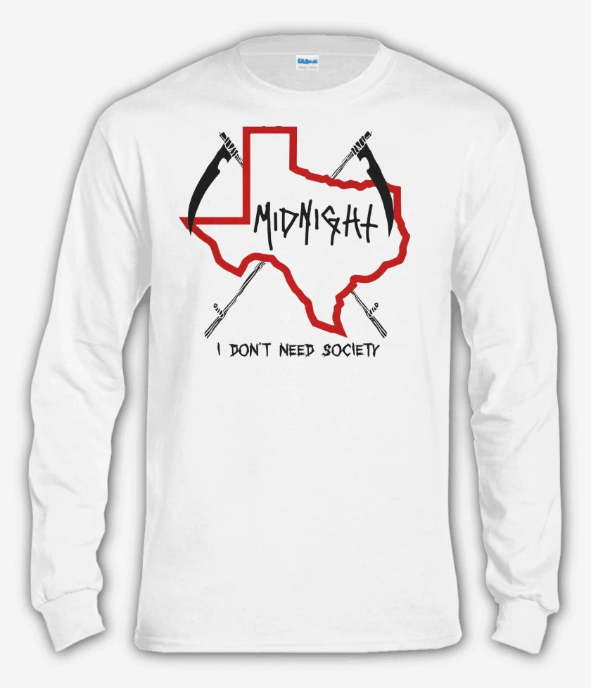Polera manga larga Blanco de Midnight I Dont Need Society