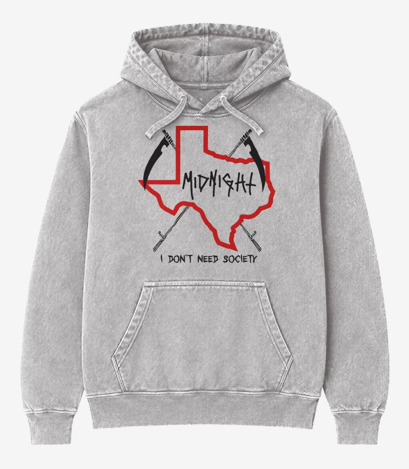 Poleron Canguro Acid Wash Gris Melange de Midnight I Dont Need Society