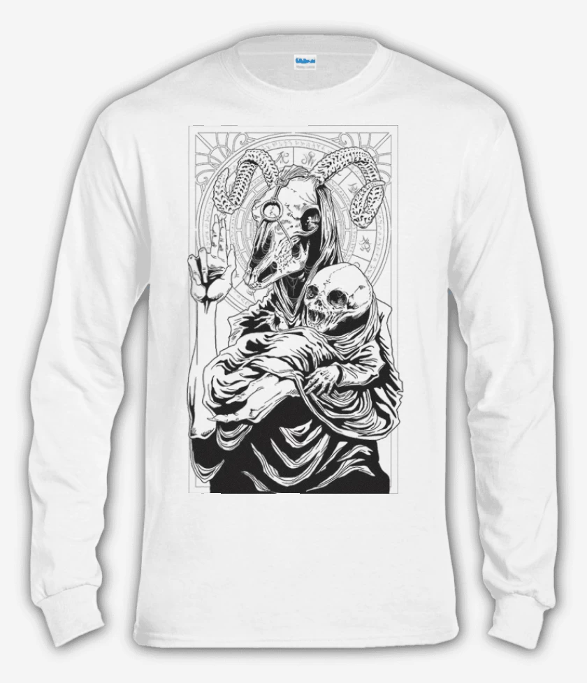Polera manga larga Blanco de Hell beast