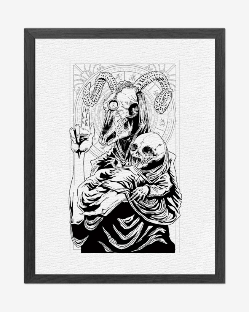 Cuadro decorativo Blanco de Hell beast