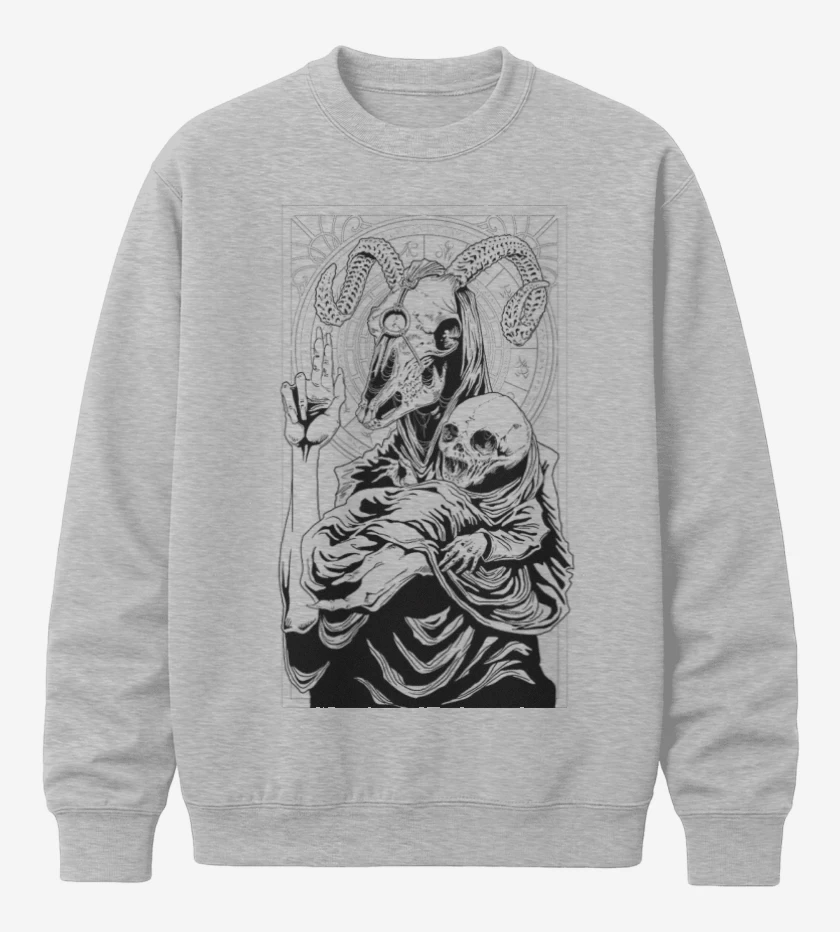 Poleron polo Gris Melange de Hell beast