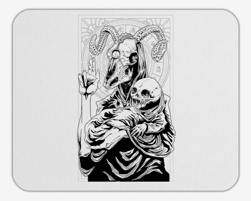 Mousepad Blanco de Hell beast