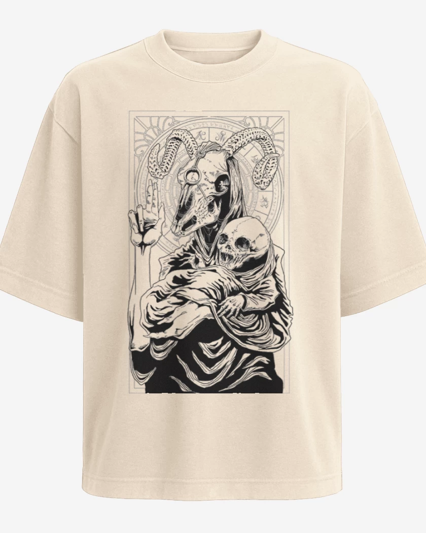 Polera Oversize Beige de Hell beast