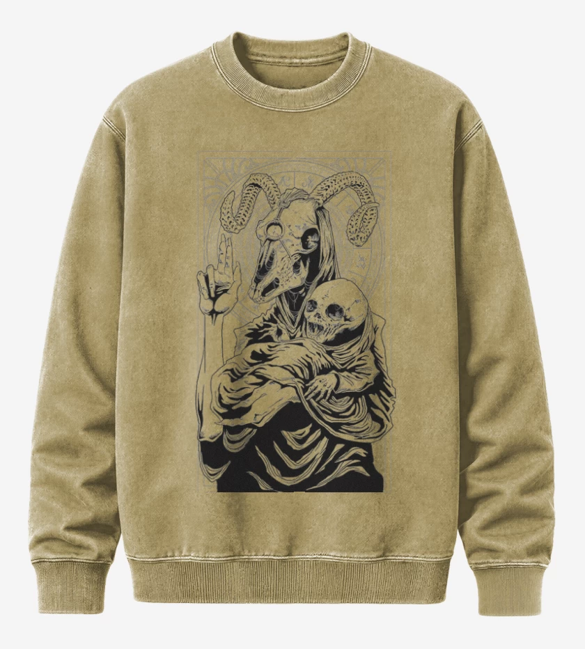 Poleron Polo Acid Wash Beige de Hell beast