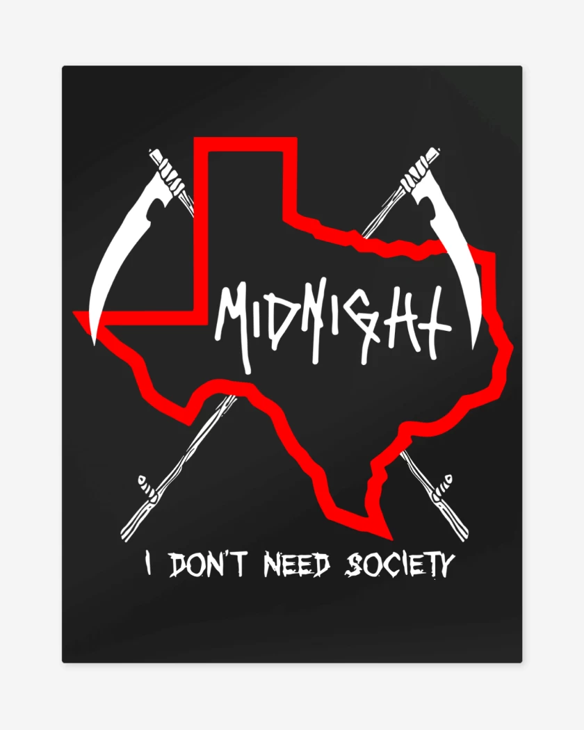 Print metalico Midnight I Dont Need Society N 