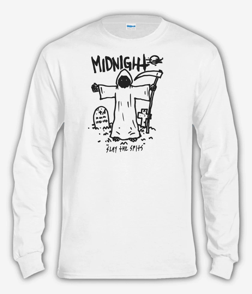 Polera manga larga Blanco de Midnight Slay the Spits N