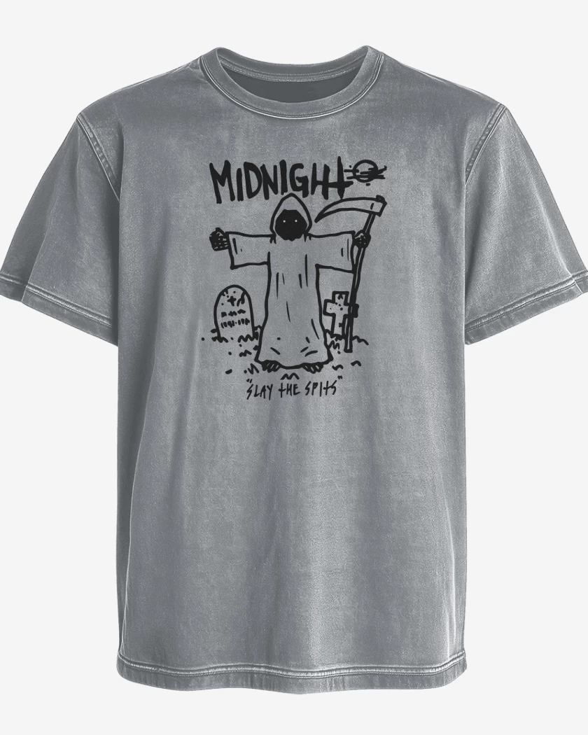 Polera desgastada Midnight Slay the Spits N